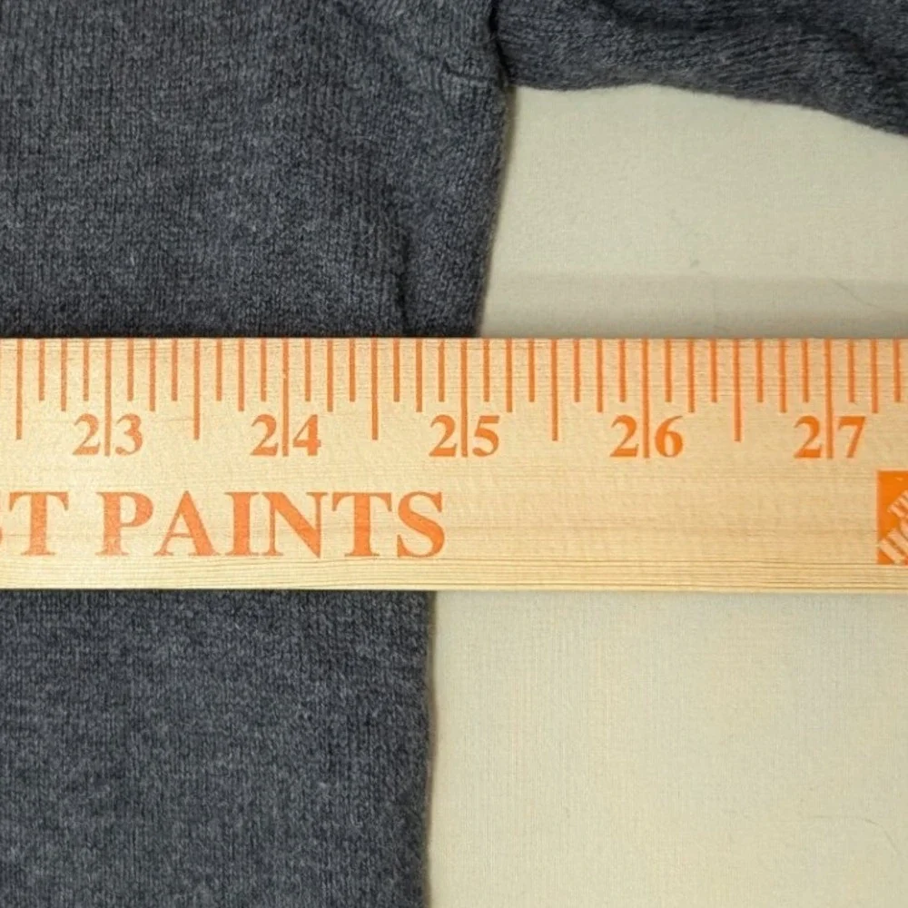 Eddie Bauer Mens TXL Charcoal Gray Cotton Merino Wool V-Neck Sweater Tall XL - Picture 8 of 11